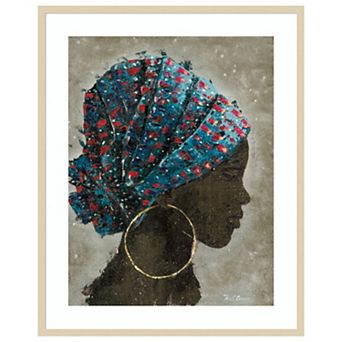Profile of a Woman I by Marie Elaine Cusson Wood Framed Wall Art Print