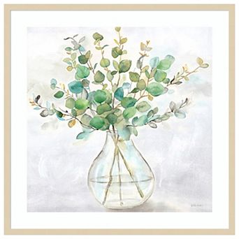 Eucalyptus Vase II by Cynthia Coulter Wood Framed Wall Art Print