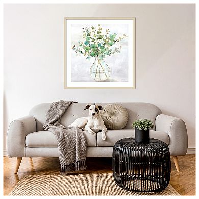 Eucalyptus Vase II by Cynthia Coulter Wood Framed Wall Art Print