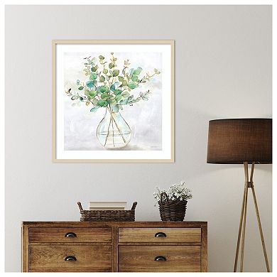 Eucalyptus Vase II by Cynthia Coulter Wood Framed Wall Art Print