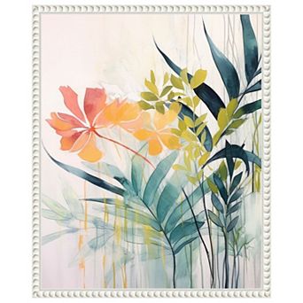 Pink and Yellow Floral Elegance II by Irena Orlov Framed Canvas Wall Art Print