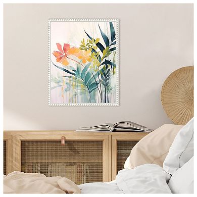 Pink and Yellow Floral Elegance II by Irena Orlov Framed Canvas Wall Art Print