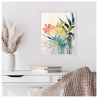 Pink and Yellow Floral Elegance II by Irena Orlov Framed Canvas Wall Art Print