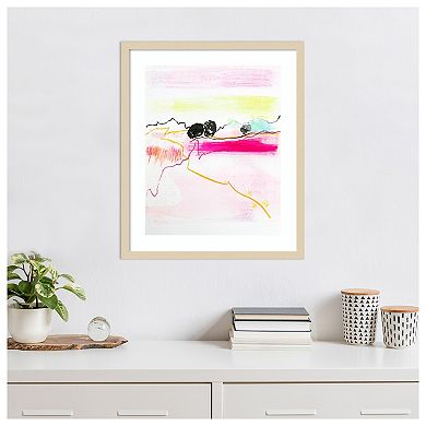 Traversing by Angie Kenber Wood Framed Wall Art Print