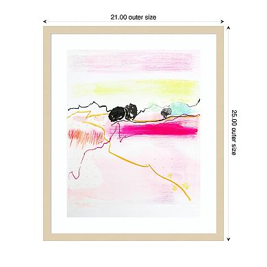 Traversing by Angie Kenber Wood Framed Wall Art Print