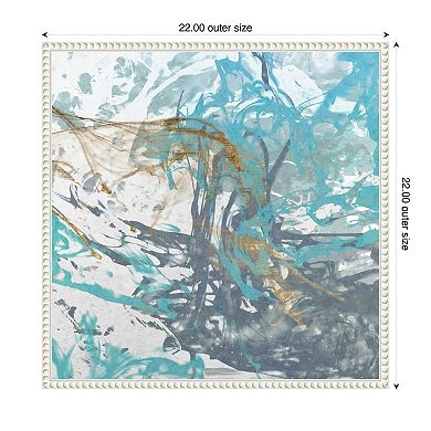 Blue Sea Foam I by Alonzo Saunders Framed Canvas Wall Art Print