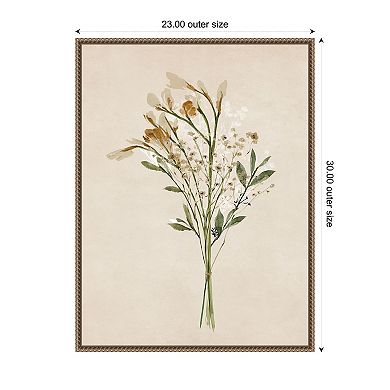 Vintage Dried Flower Bunch II by Isabelle Z Framed Canvas Wall Art Print