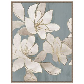 White Garden Outline II by Asia Jensen Framed Canvas Wall Art Print