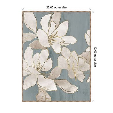 White Garden Outline II by Asia Jensen Framed Canvas Wall Art Print