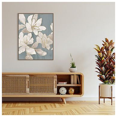 White Garden Outline II by Asia Jensen Framed Canvas Wall Art Print