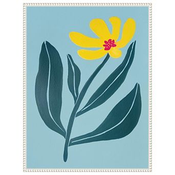 Yellow Flower by Emma Daisy Framed Canvas Wall Art Print