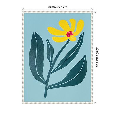 Yellow Flower by Emma Daisy Framed Canvas Wall Art Print