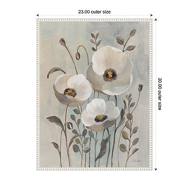 Poppies in Blue II by Silvia Vassileva Framed Canvas Wall Art Print