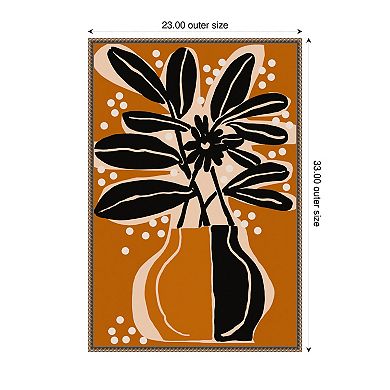 Ochre Still Life No 6 by Treechild Framed Canvas Wall Art Print