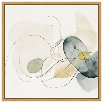 Watercolor Abstract Organic Shapes I by Irena Orlov Framed Canvas Wall Art Print