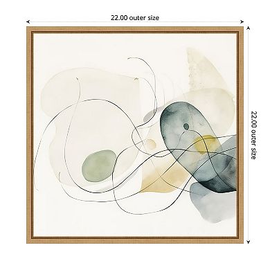 Watercolor Abstract Organic Shapes I by Irena Orlov Framed Canvas Wall Art Print