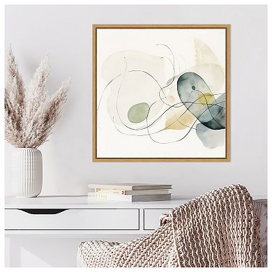 Watercolor Abstract Organic Shapes I by Irena Orlov Framed Canvas Wall Art Print