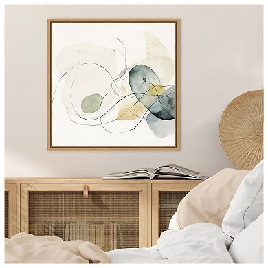 Watercolor Abstract Organic Shapes I by Irena Orlov Framed Canvas Wall Art Print