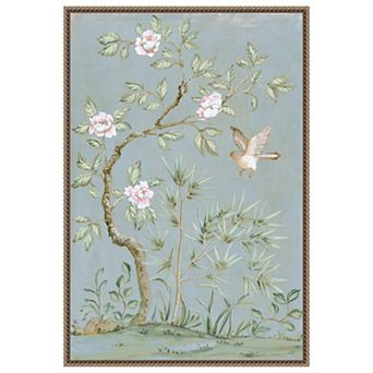 Spring Flower Mural II Blue by Julia Purinton Framed Canvas Wall Art Print