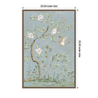 Spring Flower Mural II Blue by Julia Purinton Framed Canvas Wall Art Print