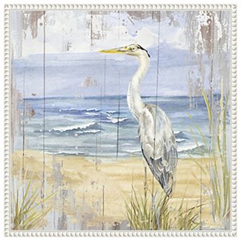 Birds of the Coast Rustic II by Tara Reed Framed Canvas Wall Art Print