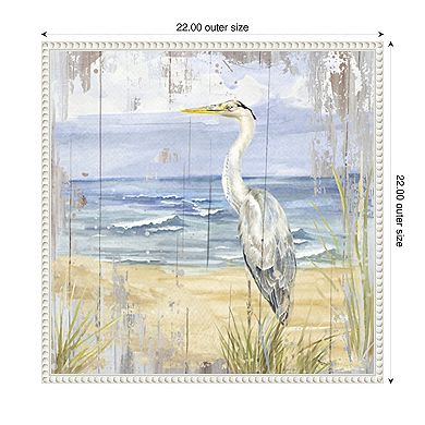 Birds of the Coast Rustic II by Tara Reed Framed Canvas Wall Art Print