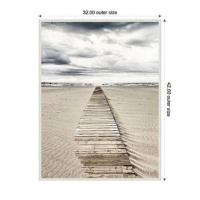 Sandy Beach Boardwalk by Incado Framed Canvas Wall Art Print