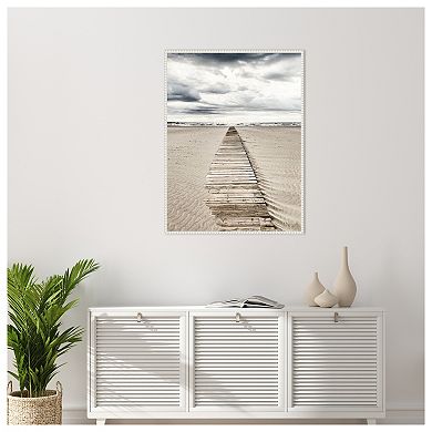 Sandy Beach Boardwalk by Incado Framed Canvas Wall Art Print