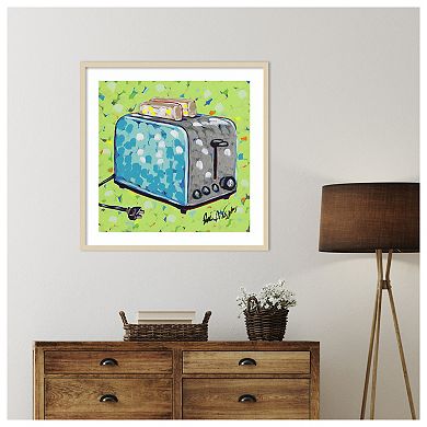 Kitchen Sketch Toaster by Jodi Augustine Wood Framed Wall Art Print