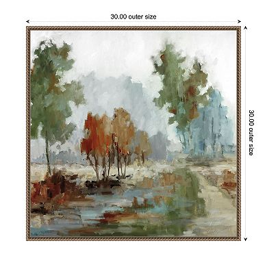 Trees Back Home by Jacqueline Ellens Framed Canvas Wall Art Print