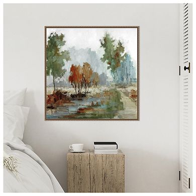 Trees Back Home by Jacqueline Ellens Framed Canvas Wall Art Print