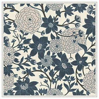 Puff Ball Vines Cream by Katie Oshea Framed Canvas Wall Art Print