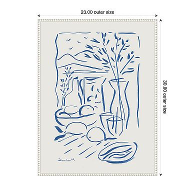 Mediterranean View by Dan Hobday Framed Canvas Wall Art Print