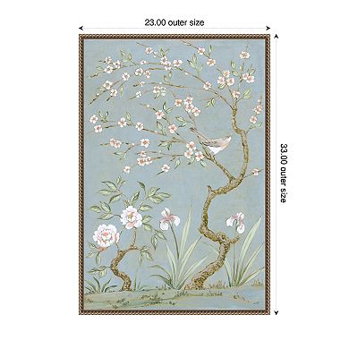 Spring Mural I Blue by Julia Purinton Framed Canvas Wall Art Print