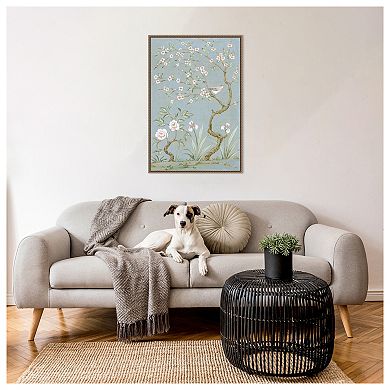 Spring Mural I Blue by Julia Purinton Framed Canvas Wall Art Print