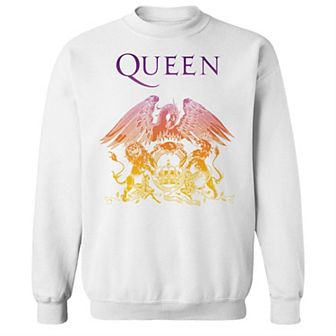 Junior's Queen Crest Gradient Graphic Fleece Sweatshirt