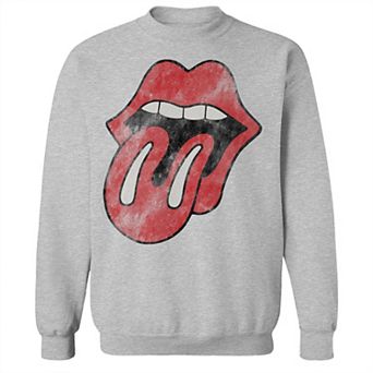 Junior's Vintage Tongue Graphic Fleece Sweatshirt