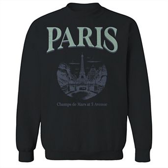 Junior's Paris Sage Graphic Fleece Sweatshirt