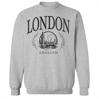 Junior's London Black Graphic Fleece Sweatshirt