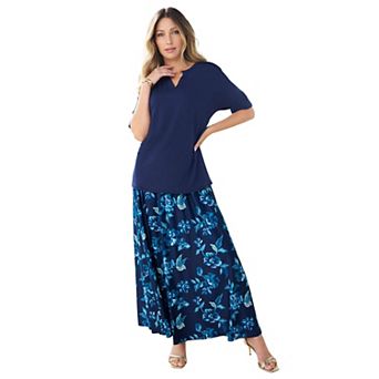 Roaman's Women's Plus Size Ultrasmooth Fabric Maxi Skirt