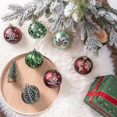 Chic Christmas Decor Ornament Ball Bundle, 16 Piece Natural World Bauble Set