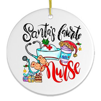 Santa’s Favorite Nurse Christmas Ornament
