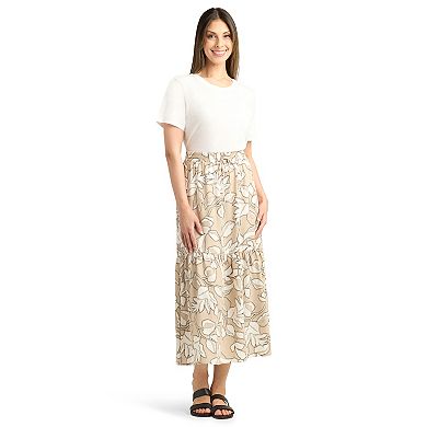 Women’s AB Studio Pull-On Tired Skirt