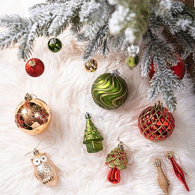 Super Large Enchanted Christmas Forest Ornament Bundle, Set of 80 Snowflakes, Icicles, and Trees