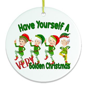 Have Yourself a Very Golden Christmas Ornament, Circle