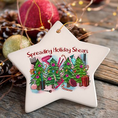 Spreading Holiday Shears Hairstylist Cute Christmas Ornament, Hairdresser Gift