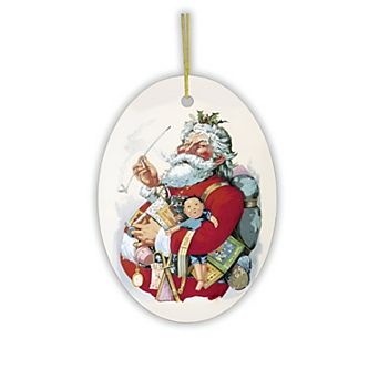 Merry Old Santa Claus Vintage Thomas Nast Legendary 1880s Art Christmas Ornament