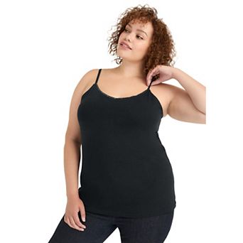 June + Vie Women's Plus Size Lace-Trim Bra Cami