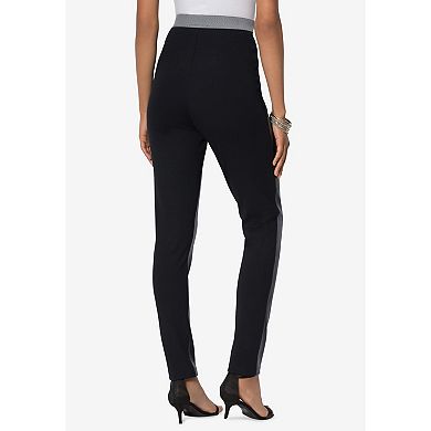 Roaman's Women's Plus Size Faux-Leather Legging