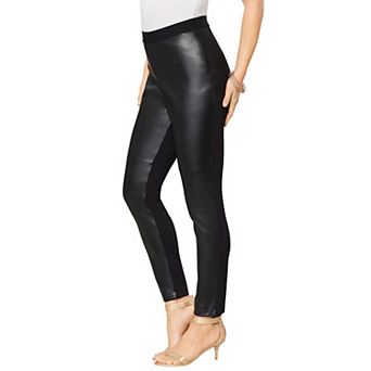 Roaman's Women's Plus Size Faux Leather Legging